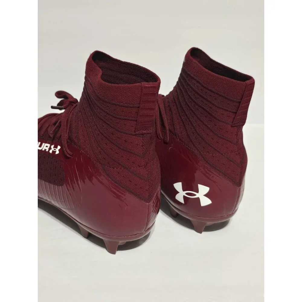 Under Armour Men's 12 UA Highlight MC Knit Football Cleats Burgundy Brand New